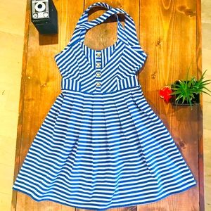 Vintage Cooperative Blue&White striped Dress